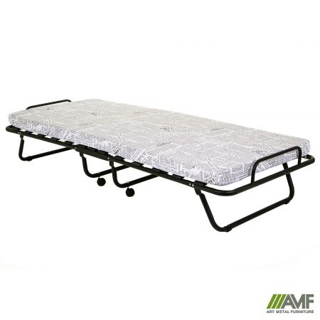 Фото 3 - Раскладушка Классик черная с матрасом 1900*800 Газетка Н-47 (Пресса) 