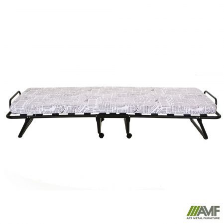 Фото 4 - Раскладушка Классик черная с матрасом 1900*800 Газетка Н-47 (Пресса) 