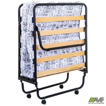 Фото 1 - Раскладушка Классик черная с матрасом 1900*800 Газетка Н-38 (Тейлор) 