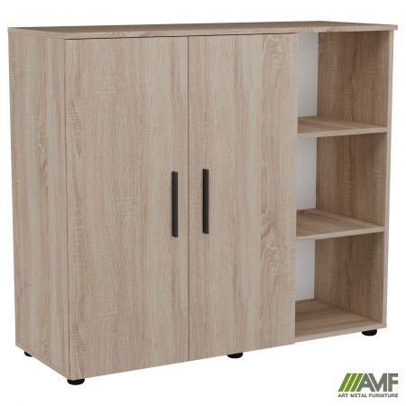 Комод City-422R две двери открытая секция (1120х420х1000Н) Дуб Сонома 