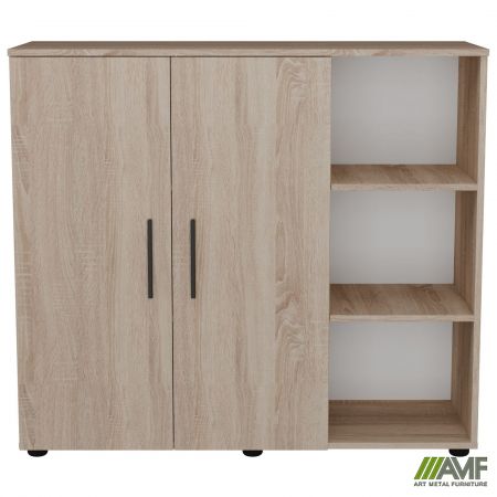 Фото 2 - Комод City-422R две двери открытая секция (1120х420х1000Н) Дуб Сонома 