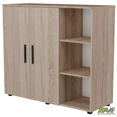 Фото 3 - Комод City-422R две двери открытая секция (1120х420х1000Н) Дуб Сонома 