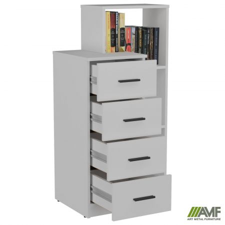 Фото 4 - Пенал City-600R четыре ящика с полками (600х420х1000Н) Белый 
