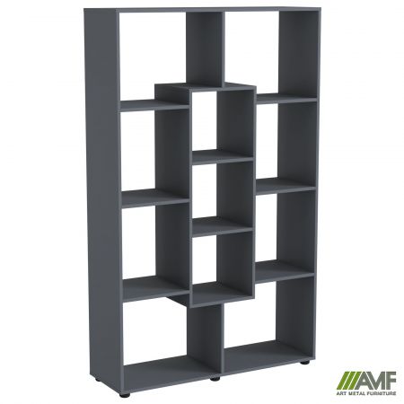 Шкаф книжный City-601 (1100х350х1800Н) Антрацит 