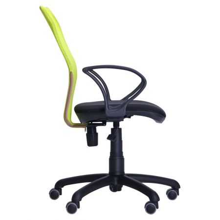 Фото 2 - Кресло Oxi/АМФ-4 сиденье Сетка черная/спинка Сетка лайм 