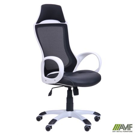 Фото 1 - Кресло Viper белый, сиденье Неаполь N-20/спинка Сетка черная