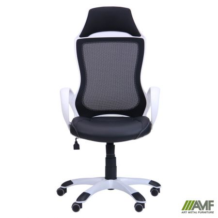 Фото 4 - Кресло Viper белый, сиденье Неаполь N-20/спинка Сетка черная