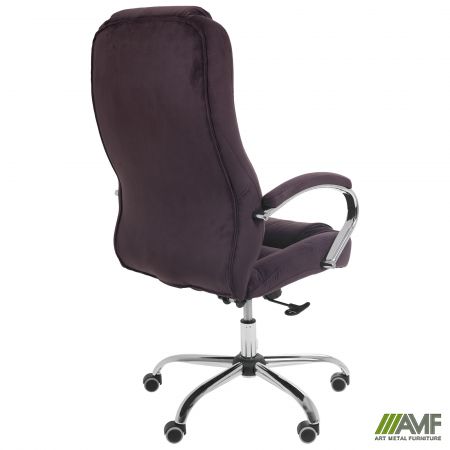 Фото 5 - Кресло Мустанг Anyfix Хром Кожа Люкс двухсторонняя Коричневая