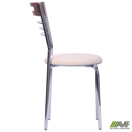 Фото 3 - Стул Монро хром сп. светлый орех, кожух серый, Неаполь N-17