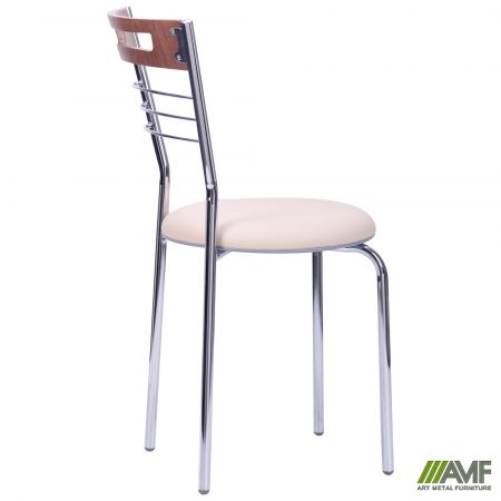 Фото 5 - Стул Монро хром сп. светлый орех, кожух серый, Неаполь N-17