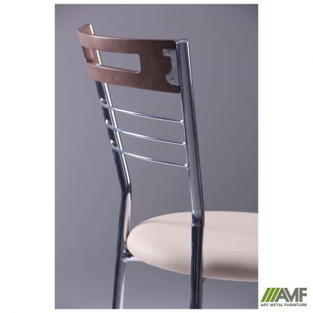 Фото 7 - Стул Монро хром сп. светлый орех, кожух серый, Неаполь N-17