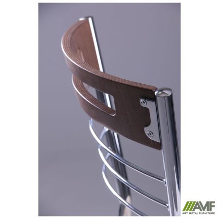 Фото 9 - Стул Монро хром сп. светлый орех, кожух серый, Неаполь N-17