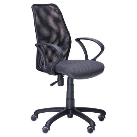 Фото 1 - Кресло Oxi/АМФ-4 сиденье Сетка черная/спинка Сетка салатовая 