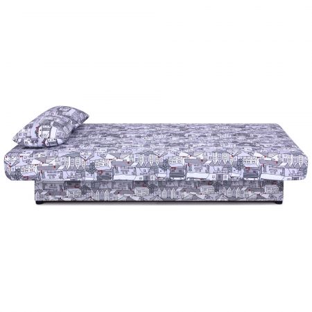 Фото 4 - Диван-кровать Ньюс механизм клик-кляк City gray с двумя подушками 