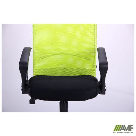 Фото 7 - Кресло АЭРО HB Line Color сиденье Сетка чёрная,Неаполь N-20/спинка Сетка салатовая, вст.Неаполь N-20 