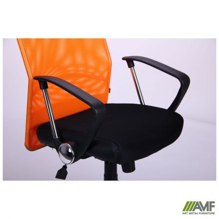 Фото 11 - Кресло АЭРО HB Line Color сиденье Сетка чёрная,Неаполь N-20/спинка Сетка оранжевая, вст.Неаполь N-20 