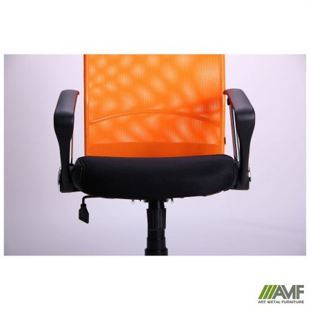 Фото 12 - Кресло АЭРО HB Line Color сиденье Сетка чёрная,Неаполь N-20/спинка Сетка оранжевая, вст.Неаполь N-20 