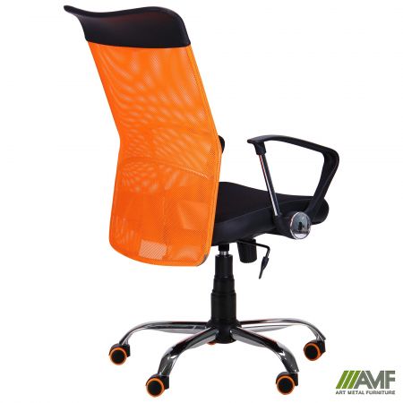 Фото 5 - Кресло АЭРО HB Line Color сиденье Сетка чёрная,Неаполь N-20/спинка Сетка оранжевая, вст.Неаполь N-20 