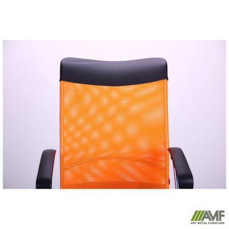 Фото 8 - Кресло АЭРО HB Line Color сиденье Сетка чёрная,Неаполь N-20/спинка Сетка оранжевая, вст.Неаполь N-20 