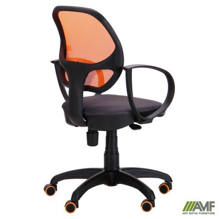 Фото 5 - Кресло Бит Color/АМФ-8 сиденье Сетка серая/спинка Сетка оранжевая 