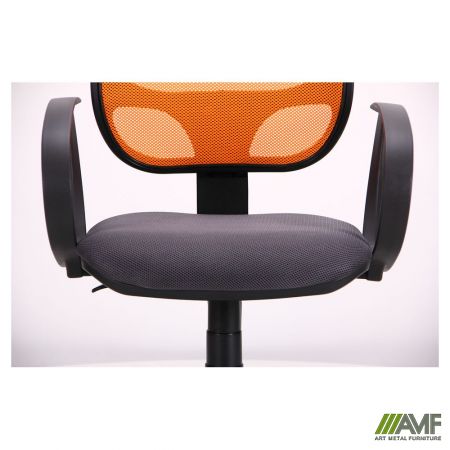 Фото 7 - Кресло Бит Color/АМФ-8 сиденье Сетка серая/спинка Сетка оранжевая 