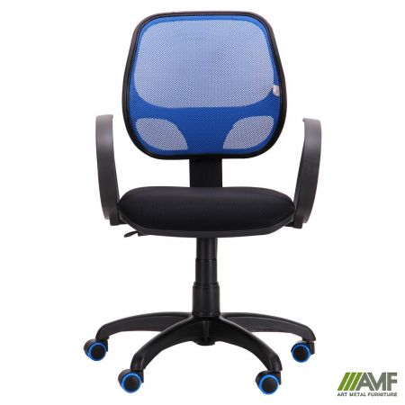 Фото 3 - Кресло Бит Color/АМФ-8 сиденье Сетка черная/спинка Сетка синяя 