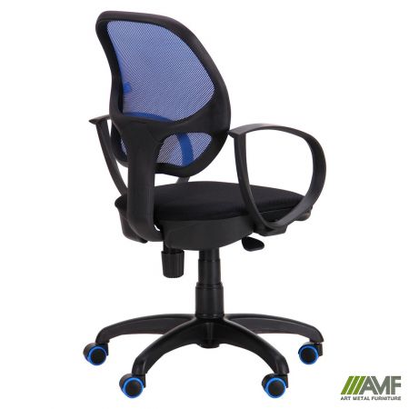 Фото 5 - Кресло Бит Color/АМФ-8 сиденье Сетка черная/спинка Сетка синяя 