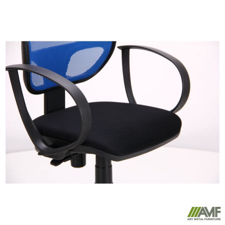 Фото 8 - Крісло Біт Color / АМФ-8 сидіння Сітка чорна / спинка Сітка синя 