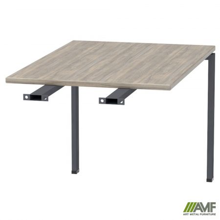 Фото 3 - Элемент стола составного с удлиненными перемычками SIG-370 (800х800х750мм) Черный графит/Вяз Либерти 