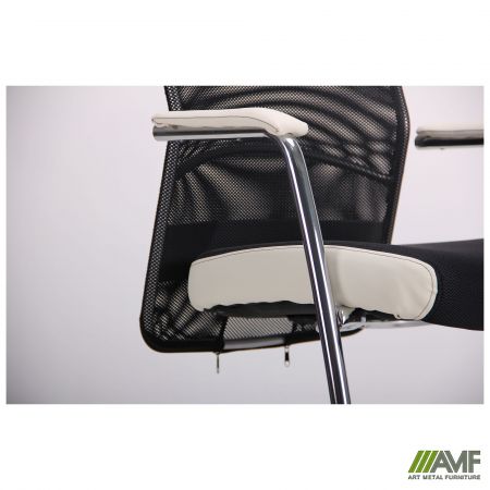 Фото 8 - Кресло Аэро CF хром сиденье сетка Черная, Неаполь N-50/Спинка сетка черная/подлокотники Неаполь N-50