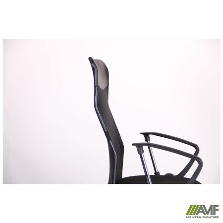 Фото 11 - Кресло Ultra Хром сиденье С-1/спинка Сетка черная, вставка Скаден черный
