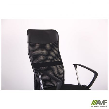 Фото 6 - Кресло Ultra Хром сиденье С-1/спинка Сетка черная, вставка Скаден черный