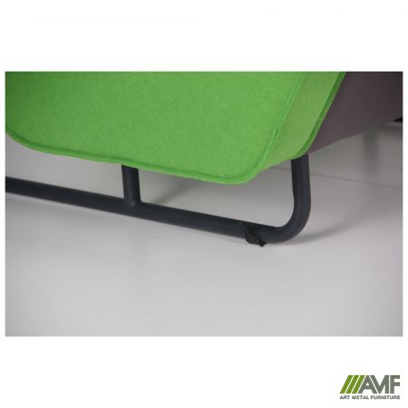 Фото 11 - Кресло Shell Фетр зеленый/Фетр светло-серый/Нео Dk.Grey, черный графит