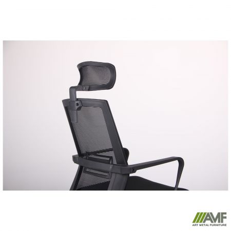 Фото 11 - Кресло Neon HR сиденье Саванна nova Black 19/спинка Сетка черная 