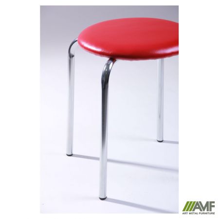 Фото 5 - Табурет Софи хром Скаден коричневый со штрихкодом ЕAN