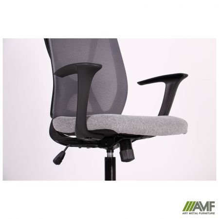 Фото 11 - Кресло Nickel Black сиденье Сидней-20/спинка Сетка SL-16 серая 