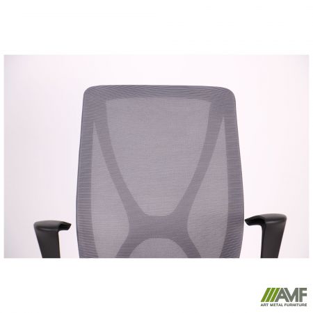 Фото 6 - Кресло Nickel Black сиденье Сидней-20/спинка Сетка SL-16 серая 