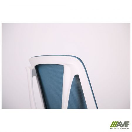 Фото 16 - Кресло Nickel White сиденье Сидней-05/спинка Сетка SL-18 аквамарин 