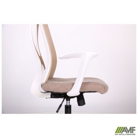 Фото 10 - Кресло Nickel White сиденье Сидней-09/спинка Сетка SL-02 беж 