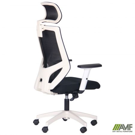 Фото 5 - Кресло Lead White HR сиденье Нест-01 черная/спинка Сетка HY-100 черная 