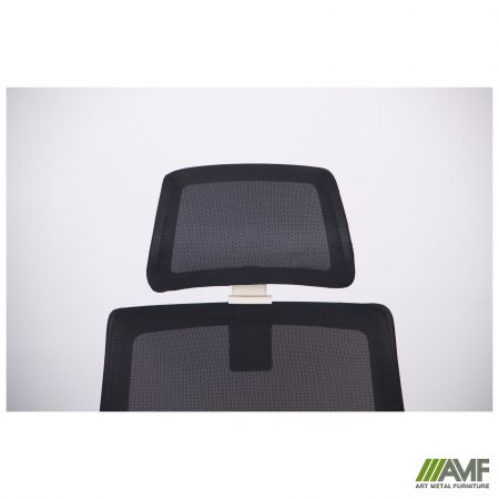 Фото 7 - Кресло Lead White HR сиденье Нест-01 черная/спинка Сетка HY-100 черная 