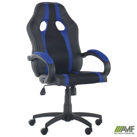 Фото 2 - Кресло Shift Неаполь N-20/Сетка черная, вставки Сетка синяя 