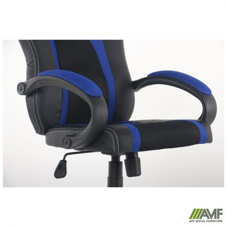Фото 11 - Кресло Shift Неаполь N-20/Сетка черная, вставки Сетка синяя 