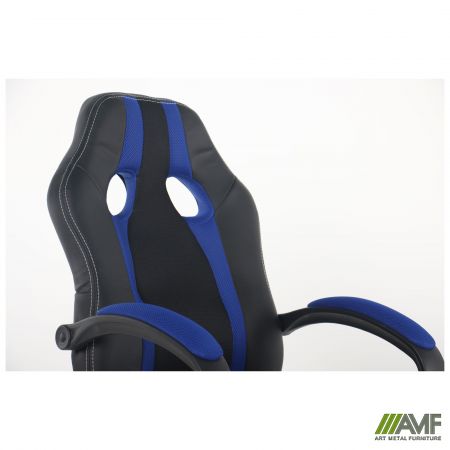 Фото 6 - Кресло Shift Неаполь N-20/Сетка черная, вставки Сетка синяя 