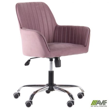 Фото 2 - Кресло Аспен хром ткань Flox 77 лиловый со штрихкодом EAN 
