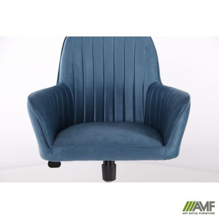 Фото 7 - Кресло Аспен хром ткань Flox 85 синий со штрихкодом EAN