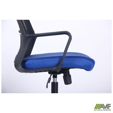 Фото 11 - Кресло Джун сиденье Сетка синяя/спинка Сетка черная 
