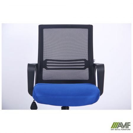 Фото 6 - Кресло Джун сиденье Сетка синяя/спинка Сетка черная 