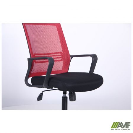 Фото 7 - Кресло Джун сиденье Сетка черная/спинка Сетка красная 