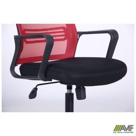 Фото 10 - Кресло Джун сиденье Сетка черная/спинка Сетка красная 
